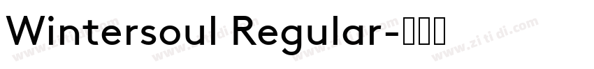 Wintersoul Regular字体转换